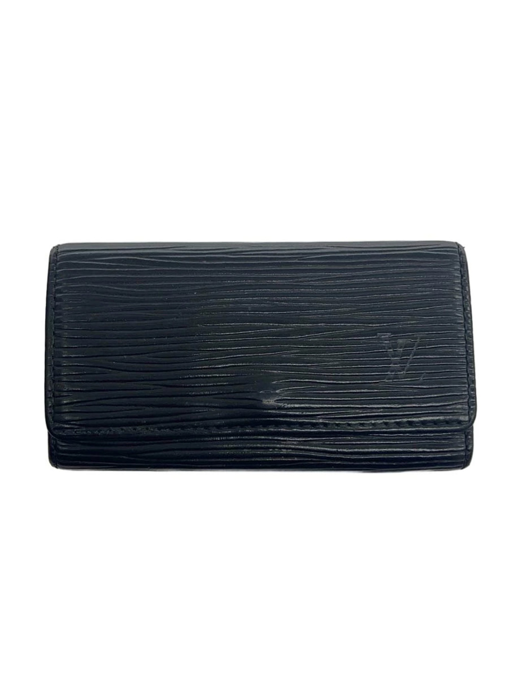 LOUIS VUITTON Multicles Key Case Wallet Leather Black